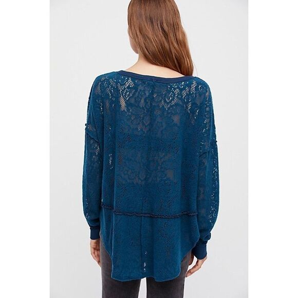 Free People Not Cold in This Top Sapphire Size XS - Picture 2 of 7
